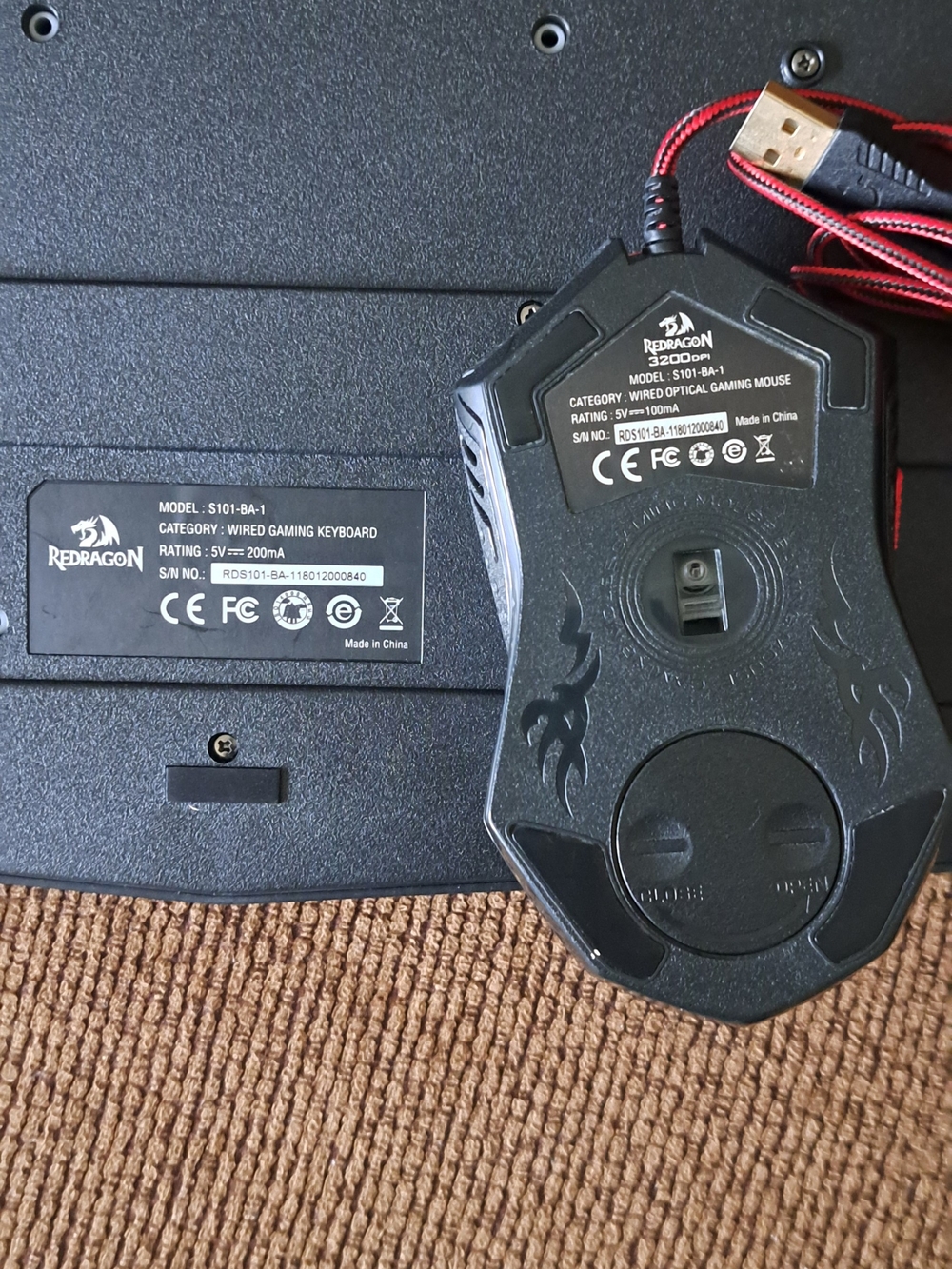 Red and Black Gaming Keyboard & Mouse Combo - Picture 2 of 3